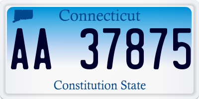 CT license plate AA37875