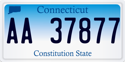 CT license plate AA37877
