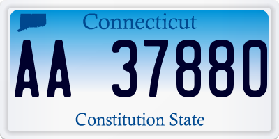CT license plate AA37880