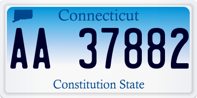 CT license plate AA37882