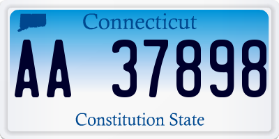 CT license plate AA37898