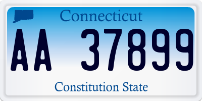 CT license plate AA37899