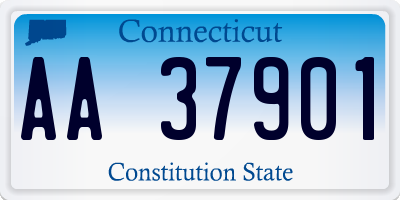 CT license plate AA37901