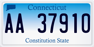 CT license plate AA37910