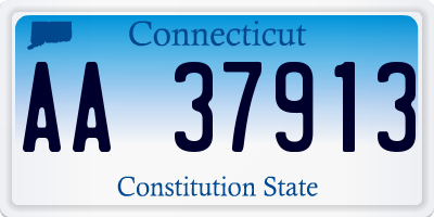 CT license plate AA37913