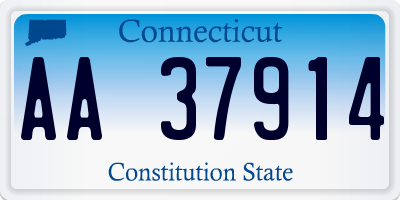 CT license plate AA37914