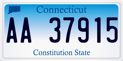 CT license plate AA37915
