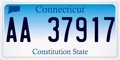 CT license plate AA37917