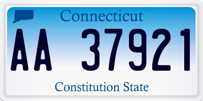 CT license plate AA37921