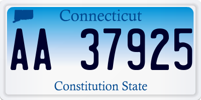 CT license plate AA37925
