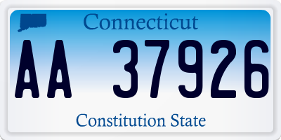 CT license plate AA37926