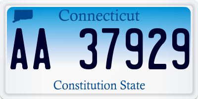 CT license plate AA37929