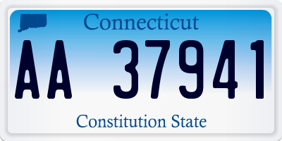 CT license plate AA37941