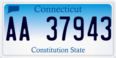 CT license plate AA37943