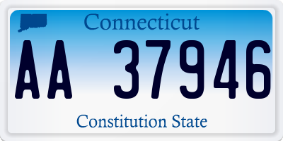 CT license plate AA37946