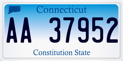 CT license plate AA37952
