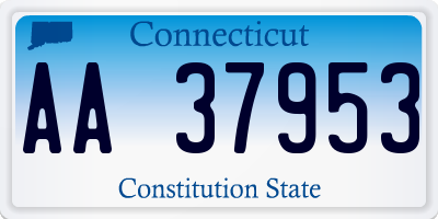 CT license plate AA37953