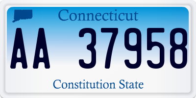 CT license plate AA37958