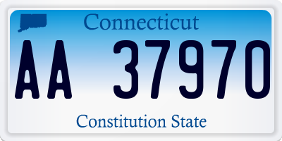 CT license plate AA37970