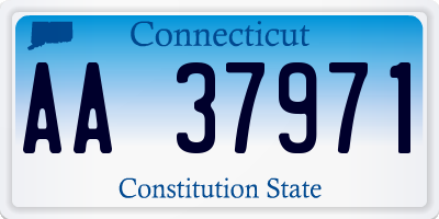 CT license plate AA37971