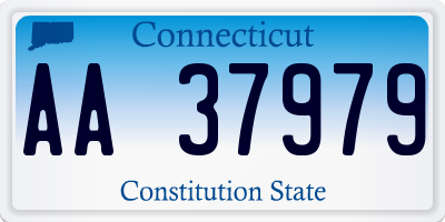 CT license plate AA37979