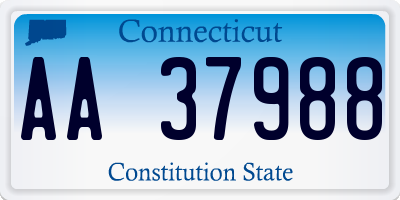 CT license plate AA37988