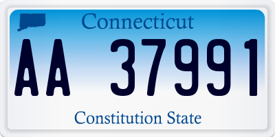 CT license plate AA37991