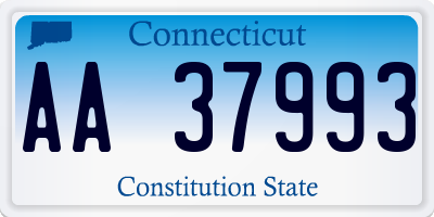 CT license plate AA37993