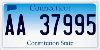 CT license plate AA37995