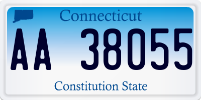 CT license plate AA38055