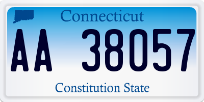 CT license plate AA38057