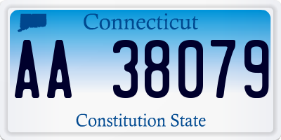 CT license plate AA38079