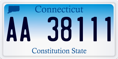 CT license plate AA38111