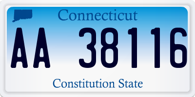 CT license plate AA38116