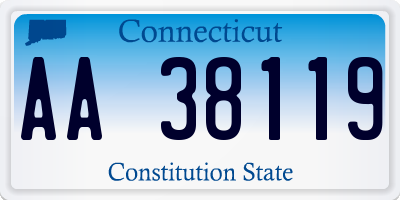 CT license plate AA38119