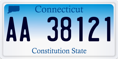 CT license plate AA38121