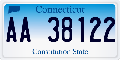 CT license plate AA38122