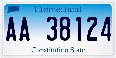 CT license plate AA38124