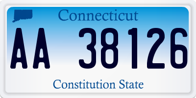CT license plate AA38126