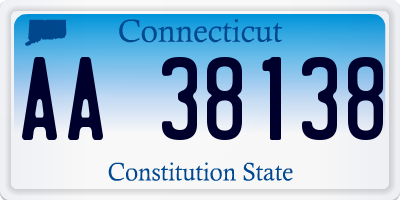 CT license plate AA38138
