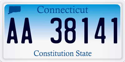 CT license plate AA38141