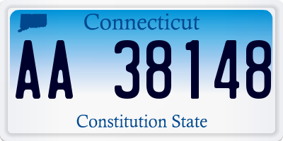 CT license plate AA38148