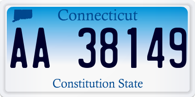 CT license plate AA38149
