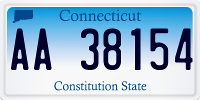 CT license plate AA38154