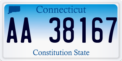 CT license plate AA38167