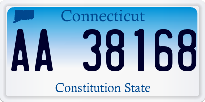 CT license plate AA38168