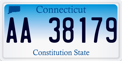 CT license plate AA38179