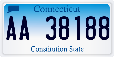 CT license plate AA38188