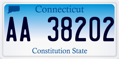 CT license plate AA38202