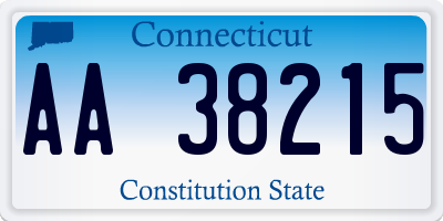CT license plate AA38215